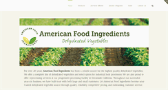 Desktop Screenshot of americanfoodingredients.com